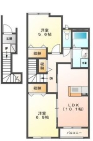 平田駅 徒歩10分 2階の物件間取画像